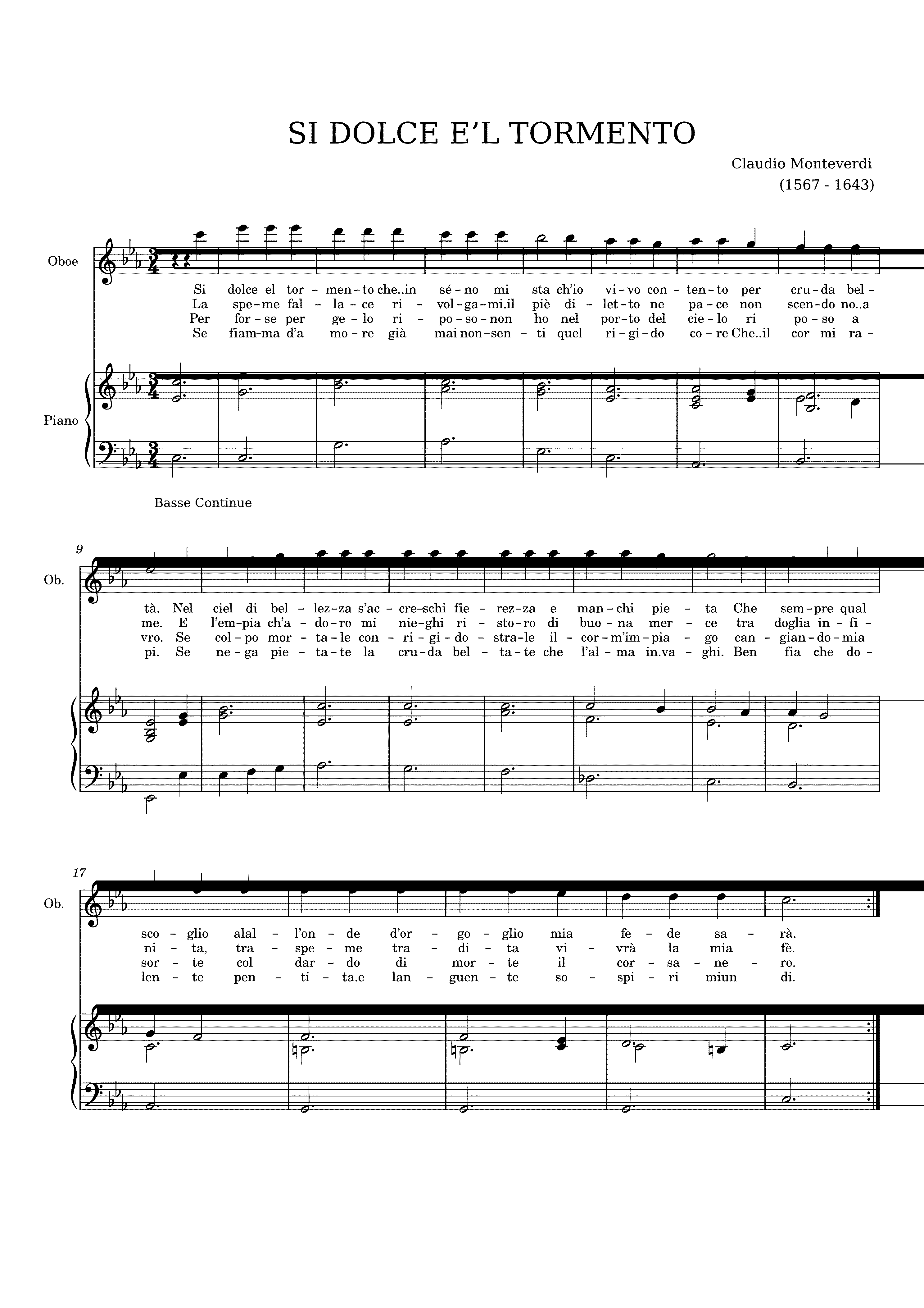 Partitura Monteverdi