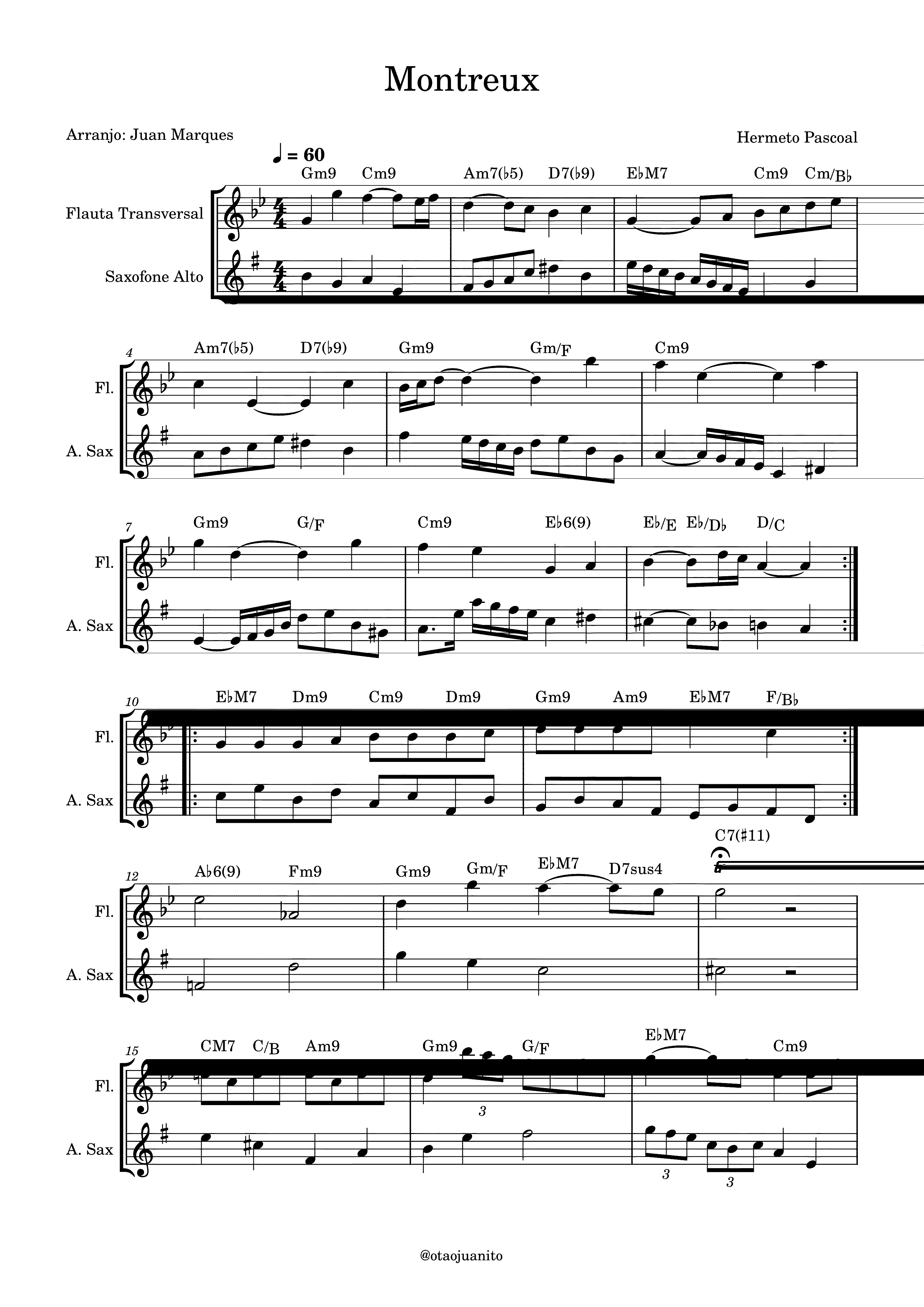 Partitura Montreux Hermeto Pascoal