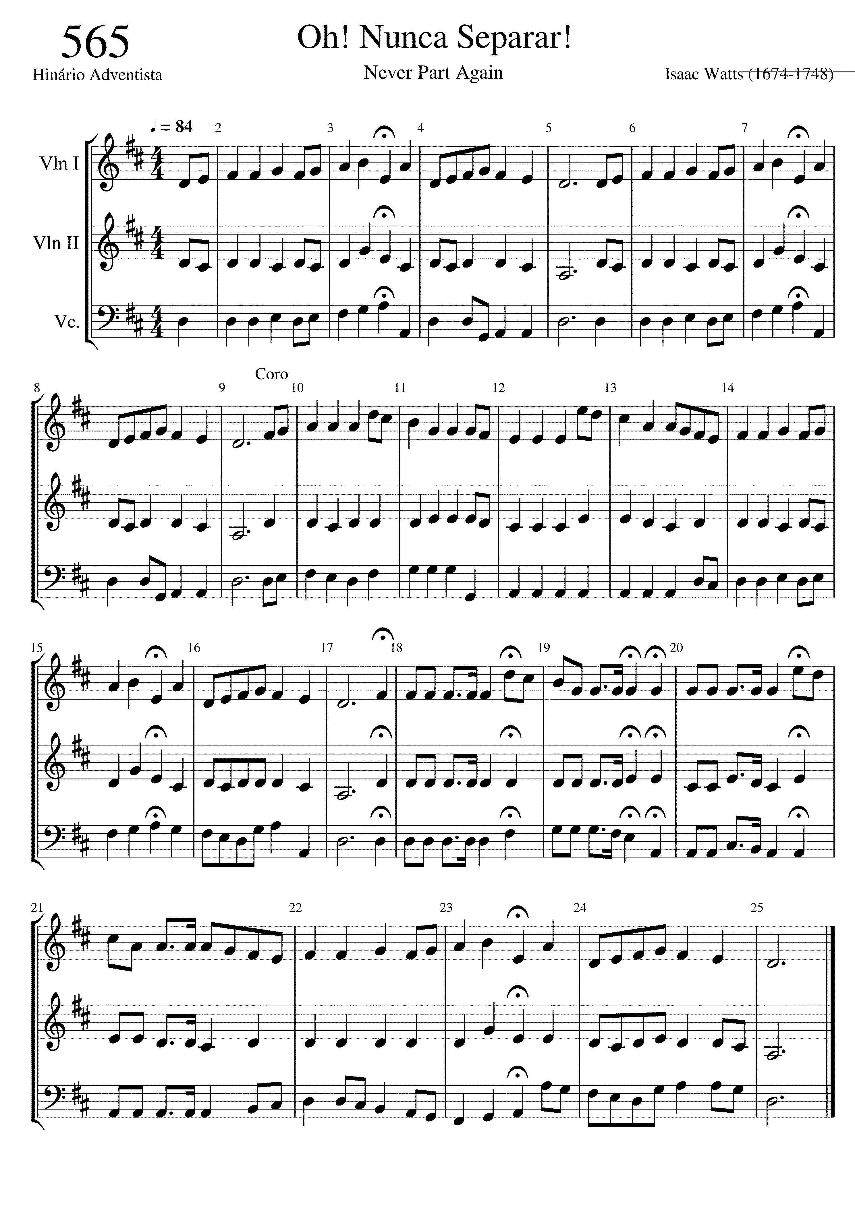 Partitura Morada de la Luz