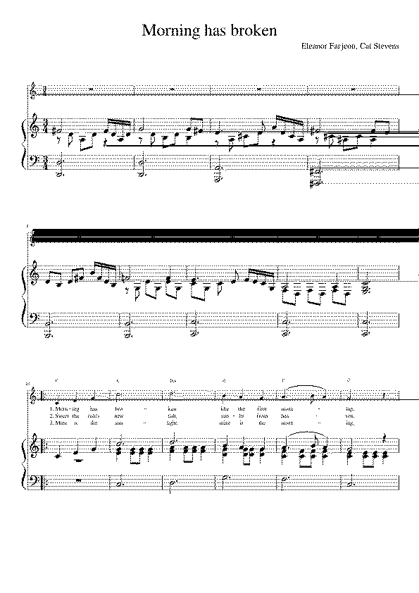 Partitura Morning Has Broken