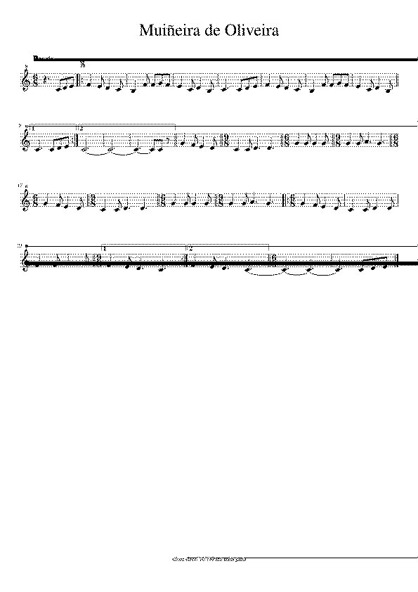 Partitura Muiñeira de Oliveira