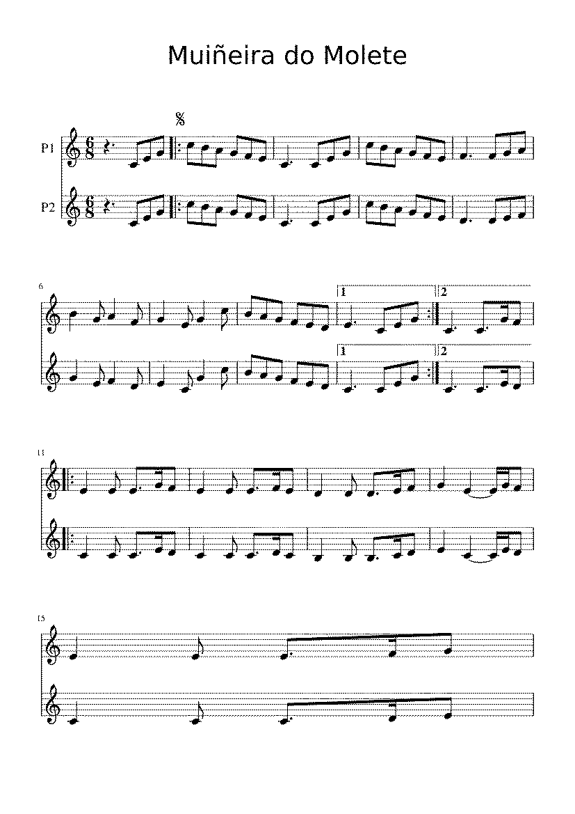 Partitura Muiñeira Do Molete