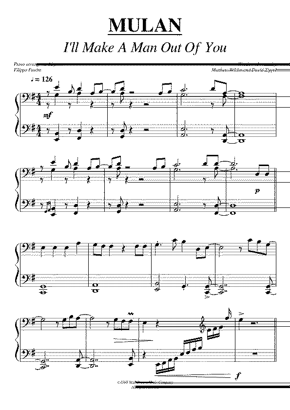 Partitura Mulan