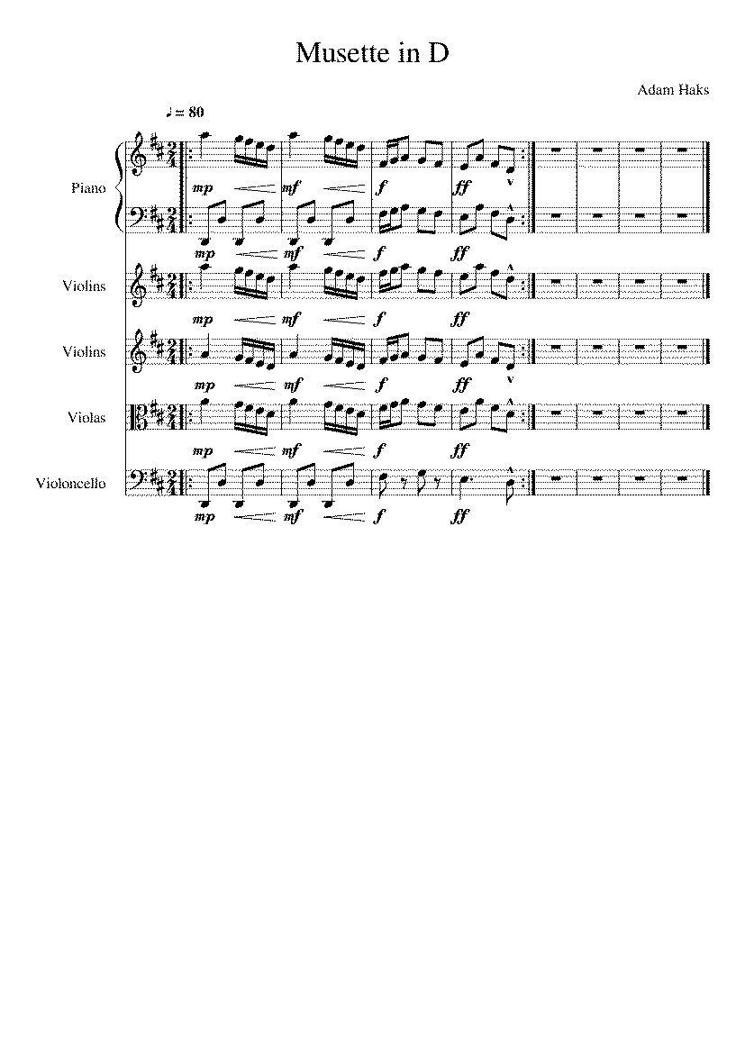 Partitura Musette Mozart