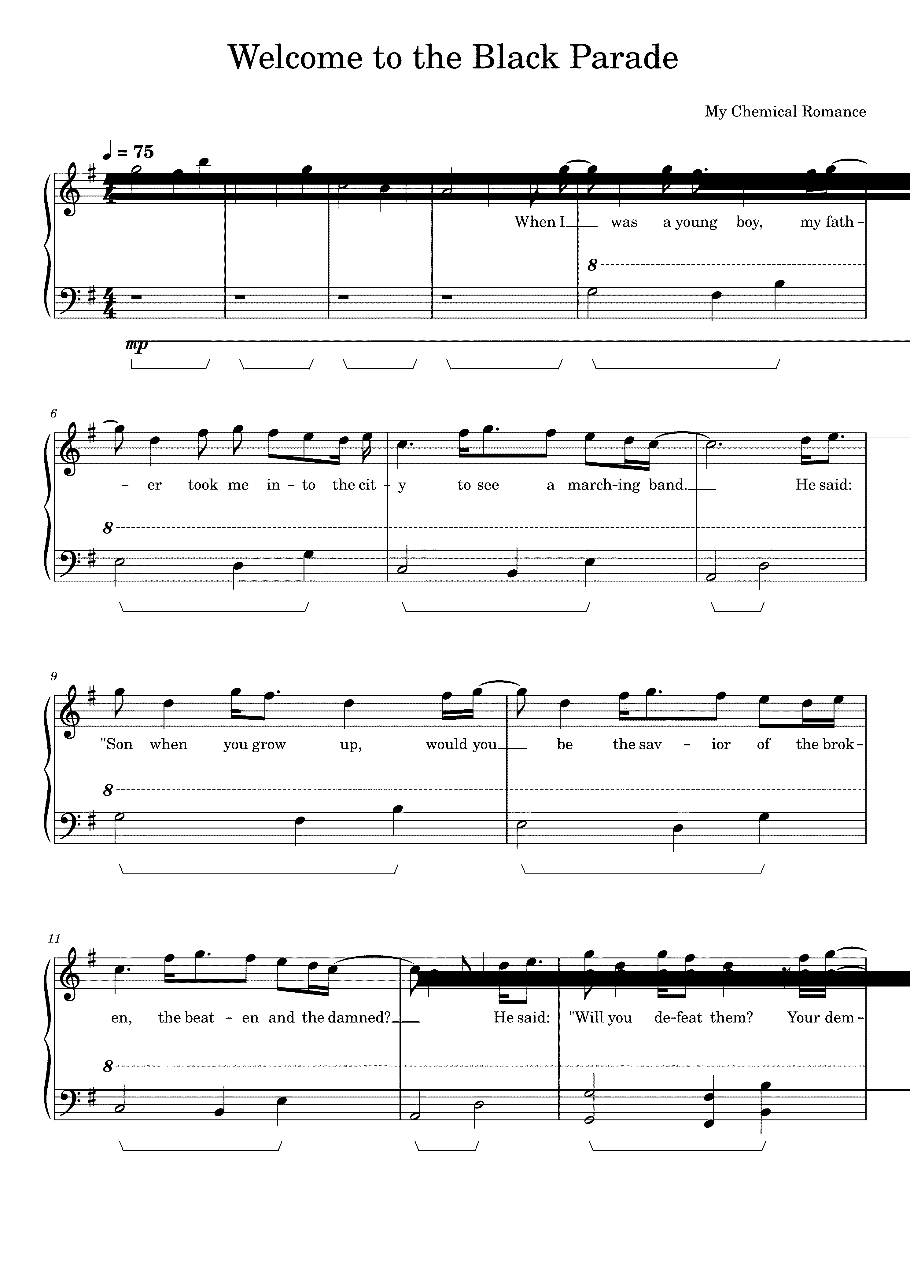 Partitura My Romance