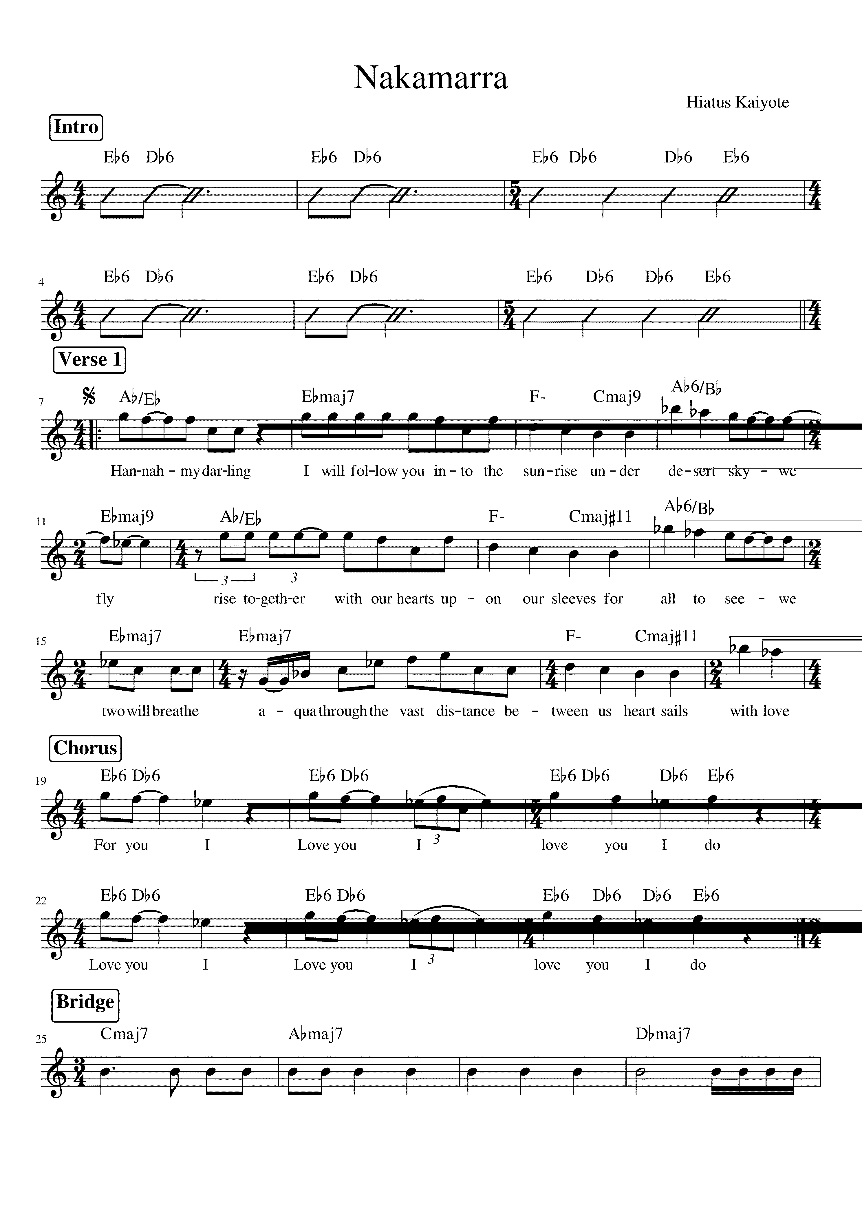 Partitura Nakamarra
