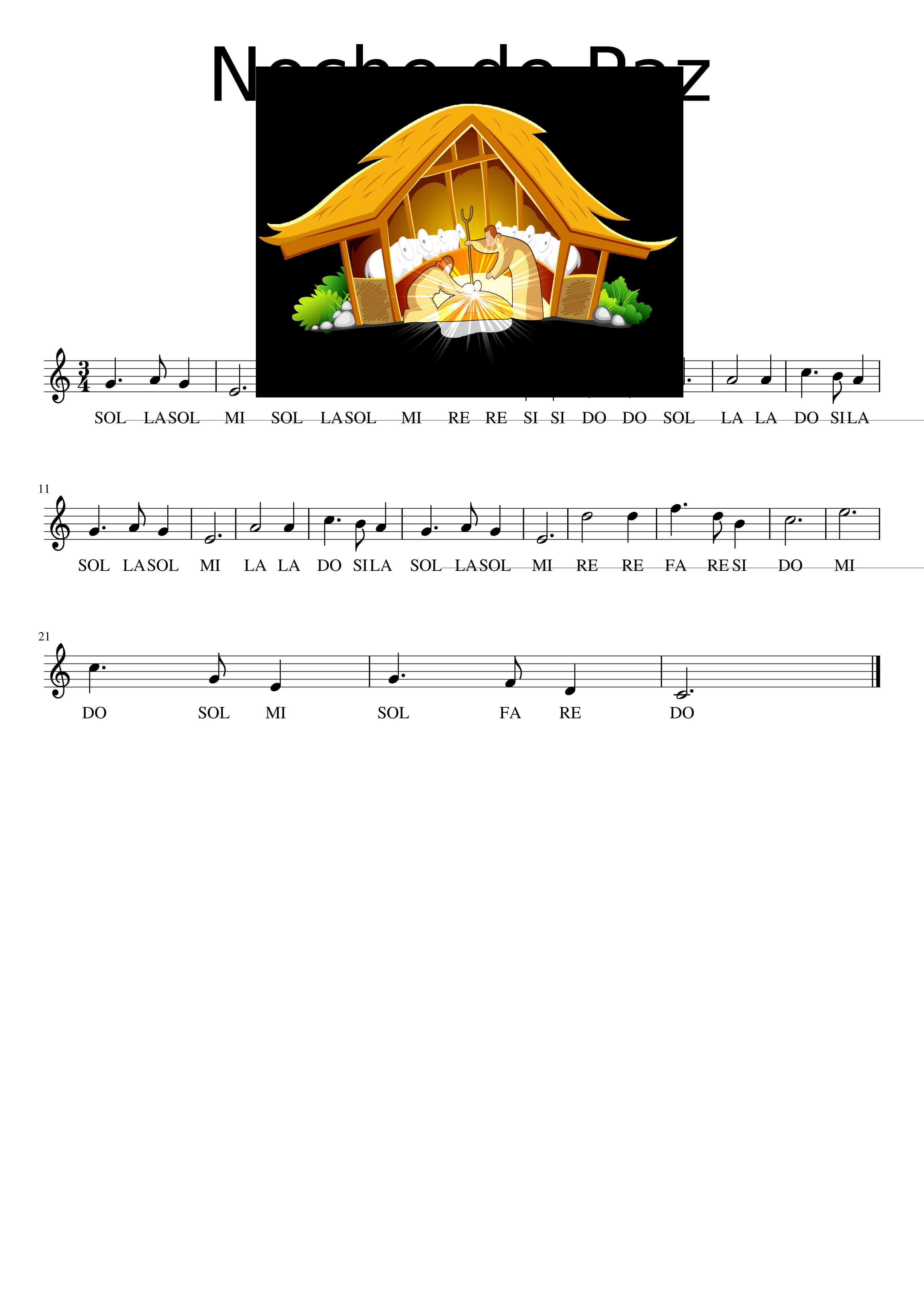 Partitura Navidad Con Paz