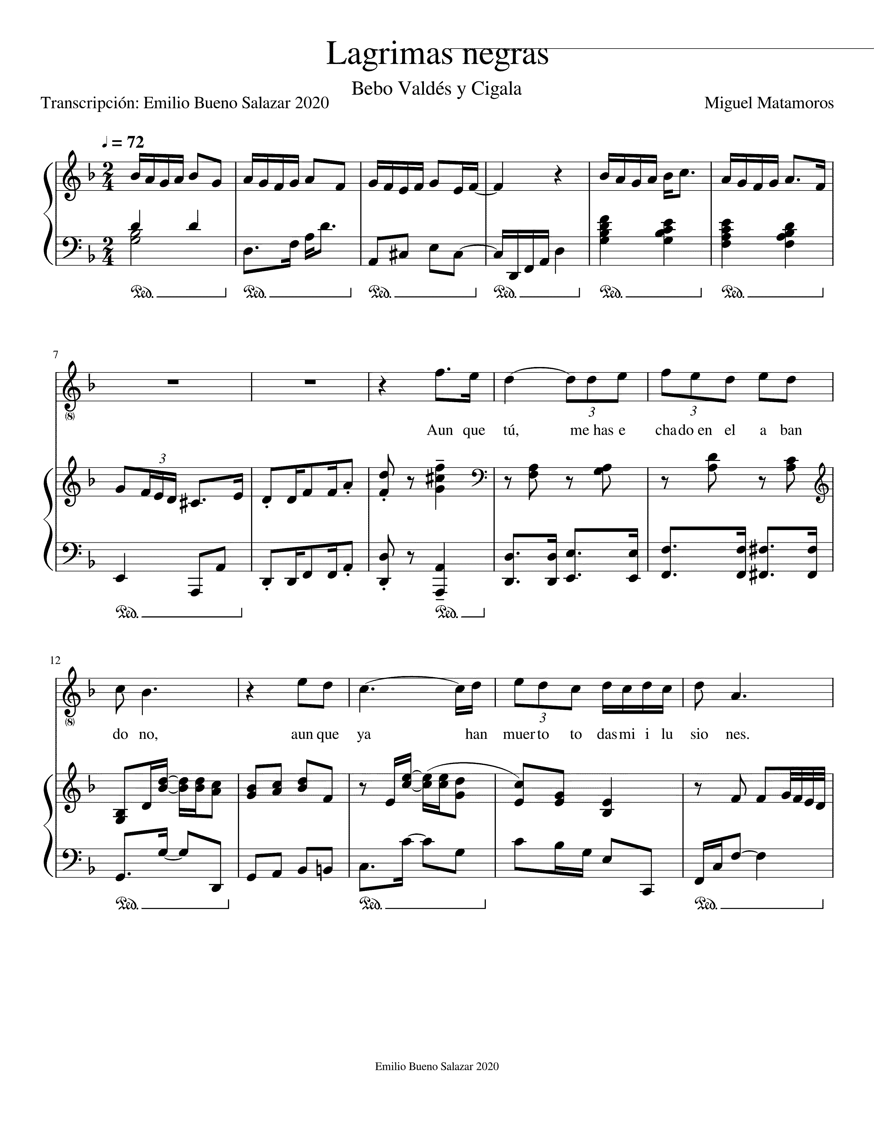 Partitura Negras