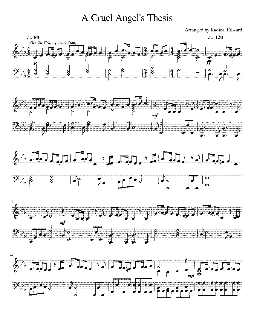 Partitura Neon Genesis Evangelion