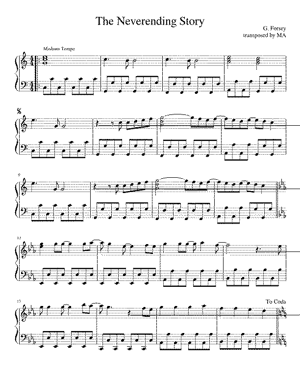 Partitura Neverending Story