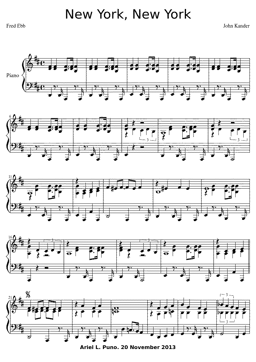 Partitura New York