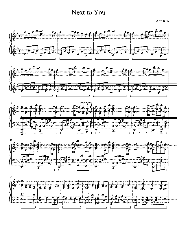 Partitura Next To You Parasyte
