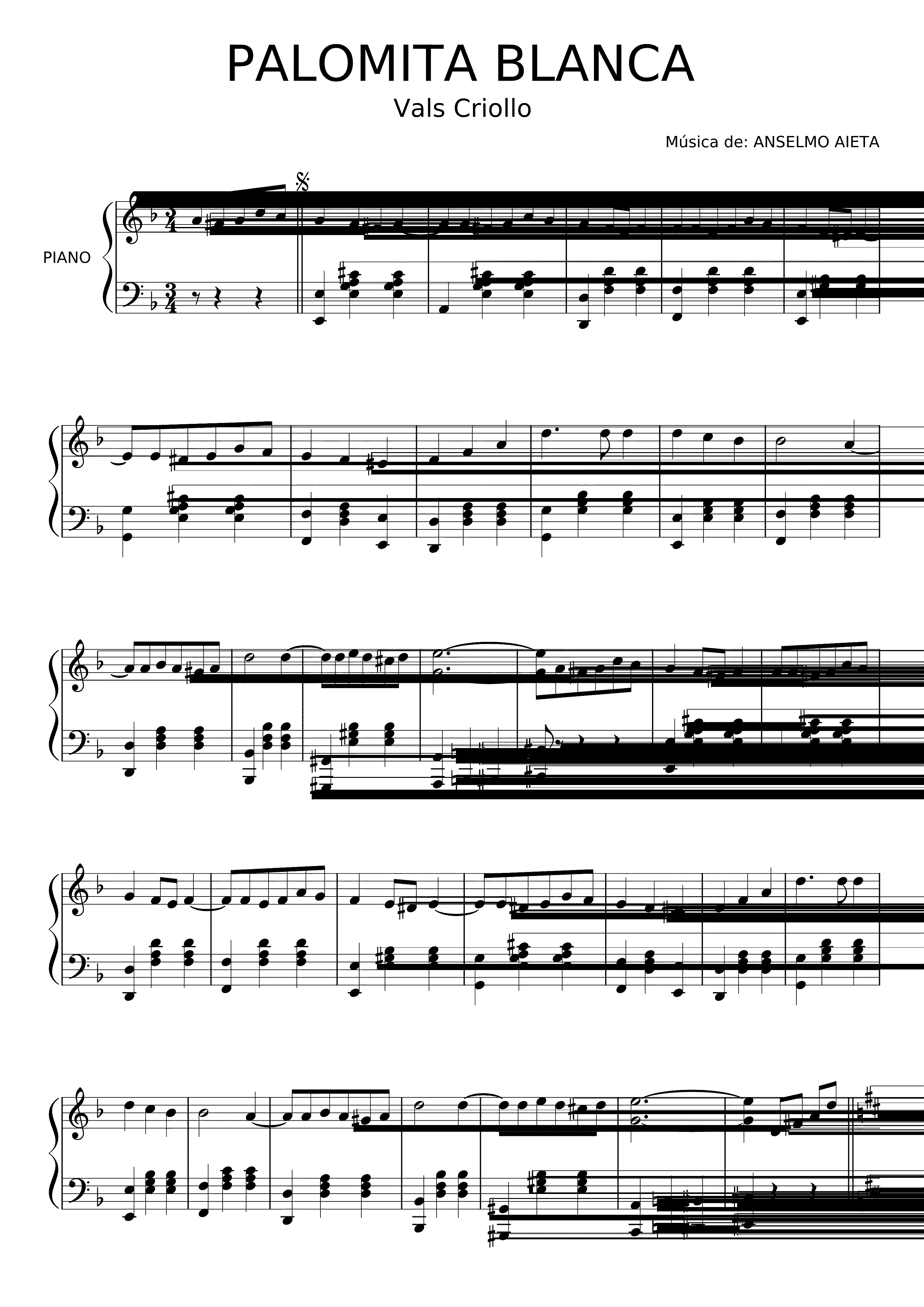 Partitura Noche de Dios