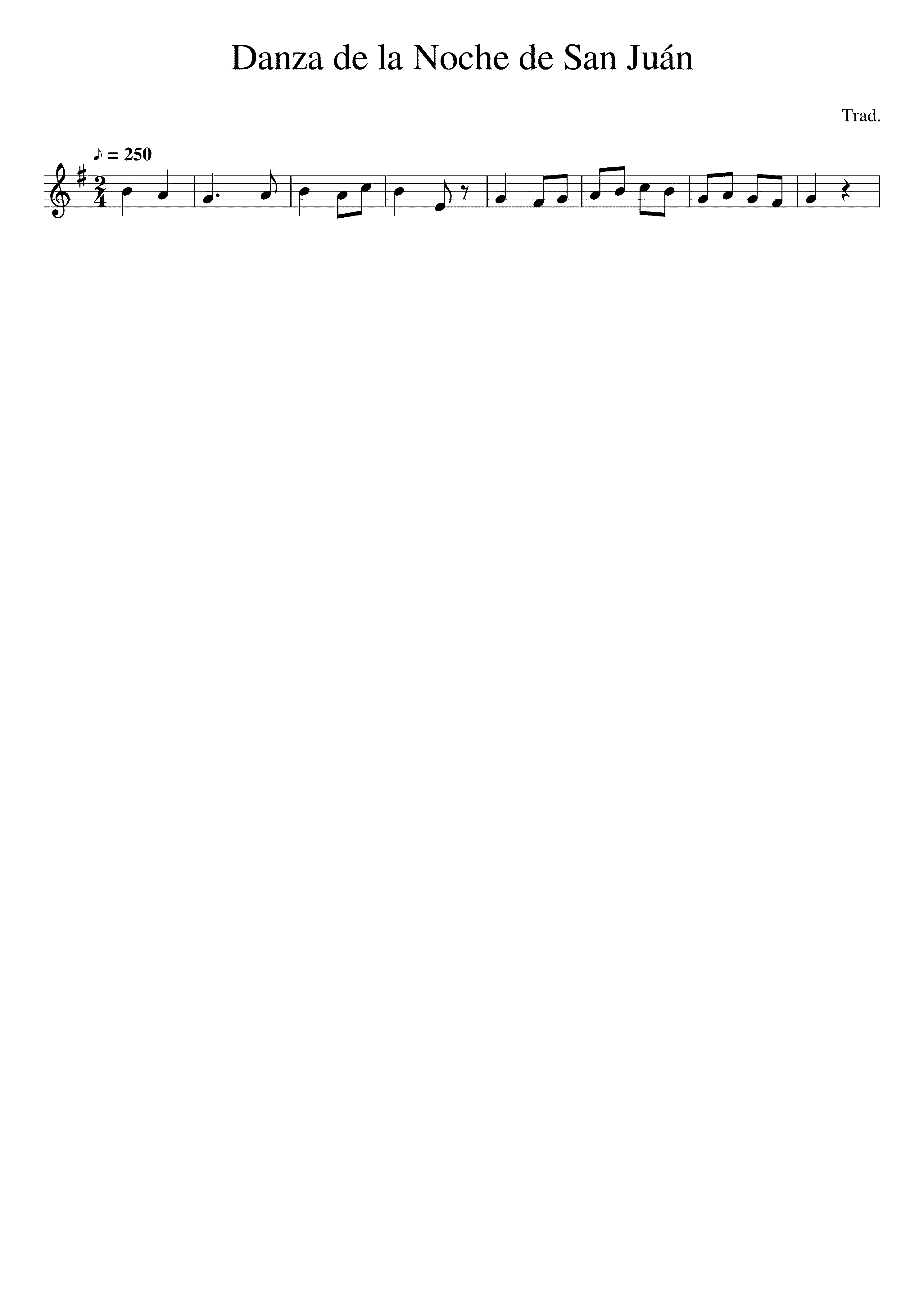 Partitura Noche de San Juan