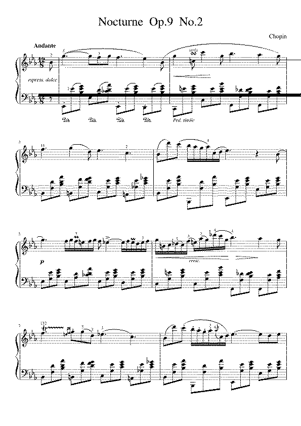 Partitura Nocturne 2 Chopin