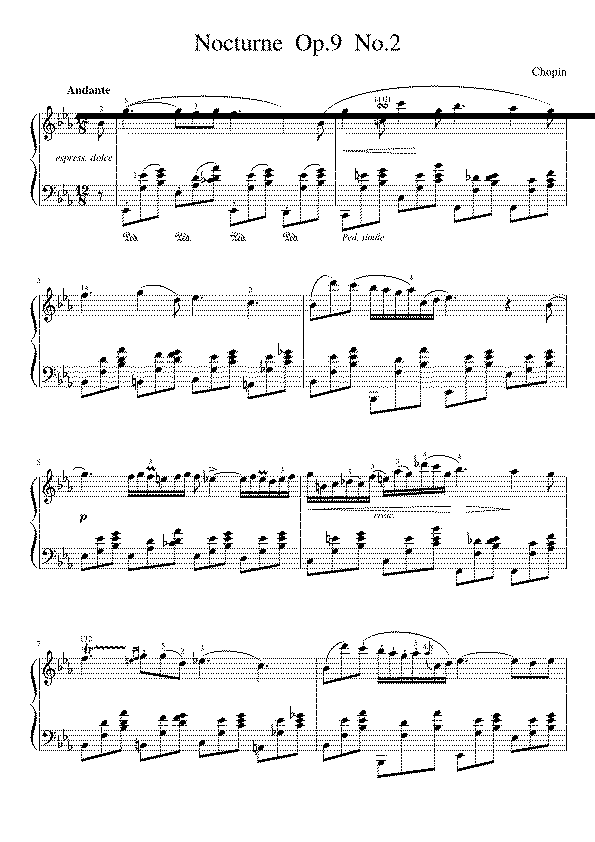 Partitura Nocturne Op 9 No 2 E Flat Major