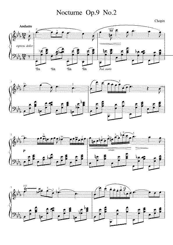 Partitura Nocturne Op.9 No.2