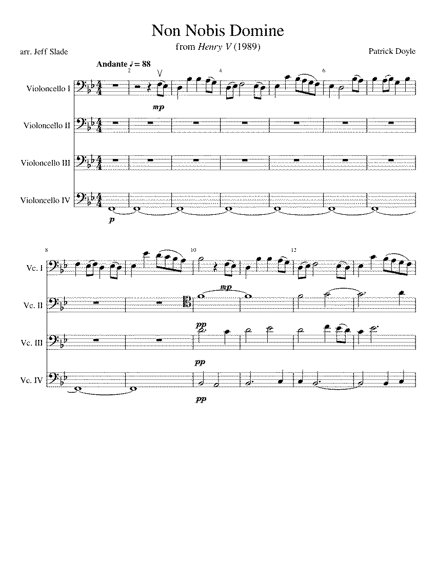 Partitura Non Nobis Domine