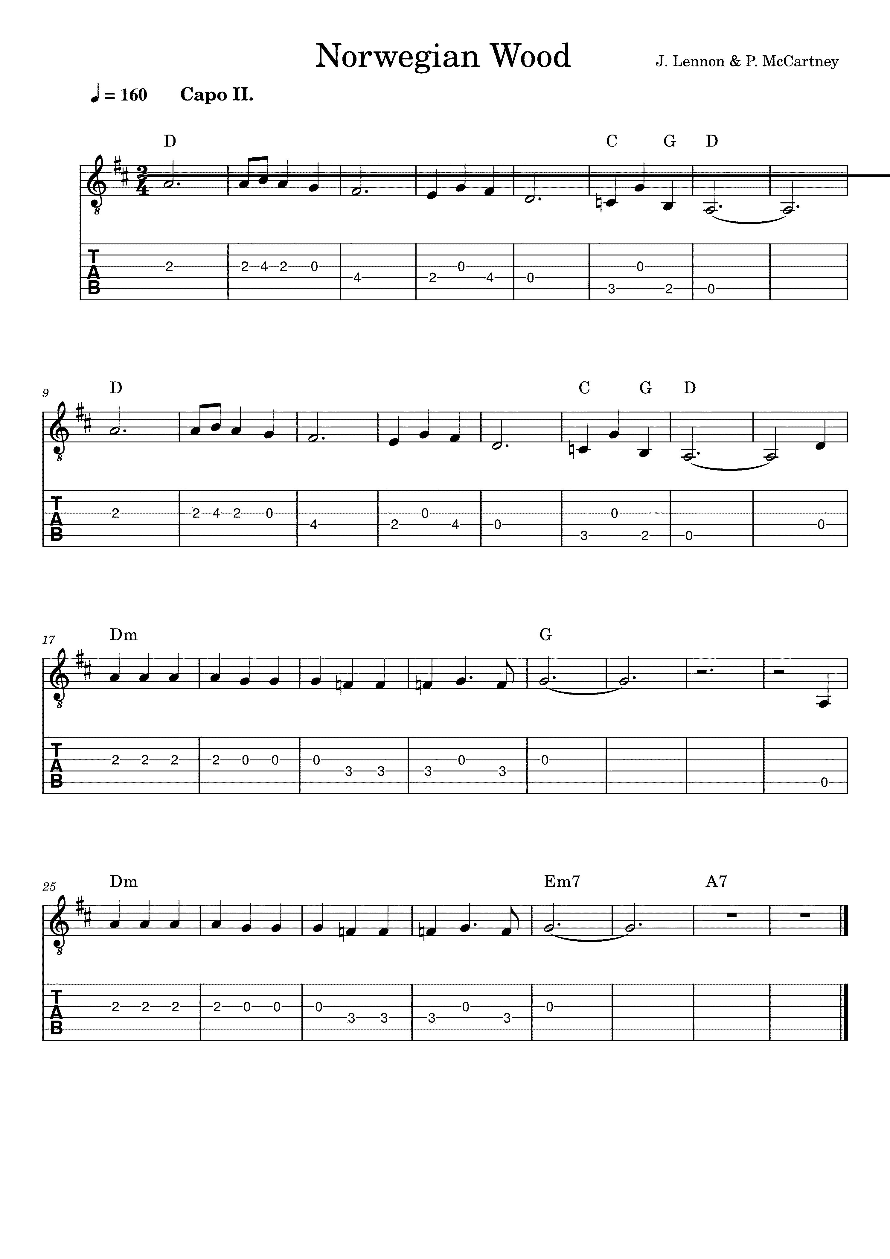 Partitura Norwegian Wood