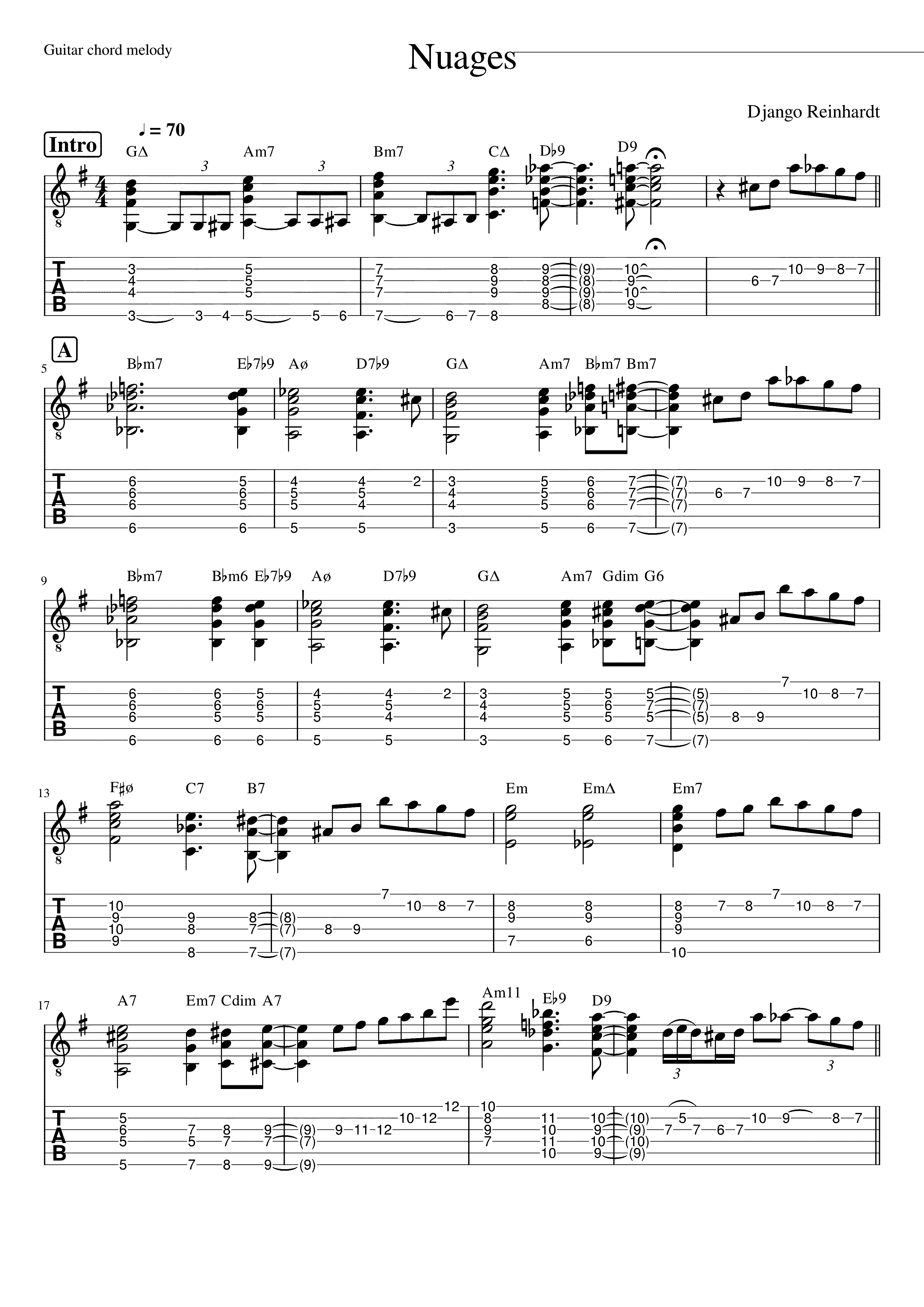 Partitura Nuages