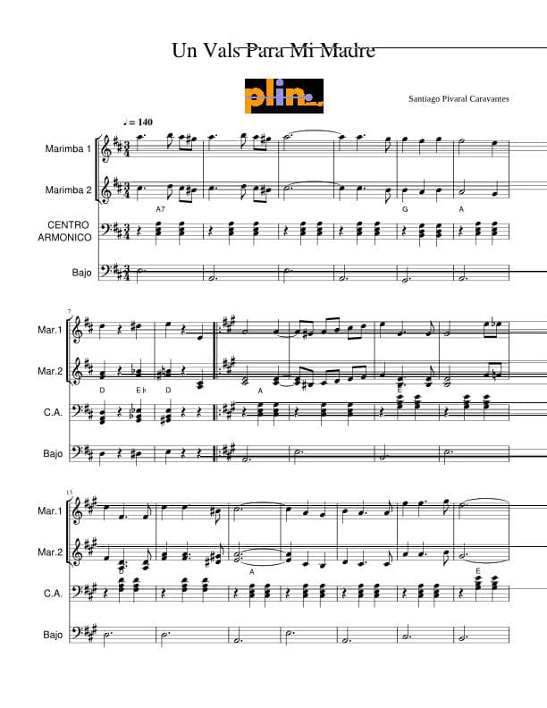 Partitura Nuestra Madre
