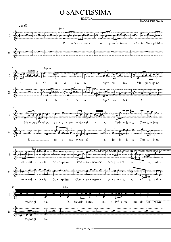 Partitura O Sanctissima