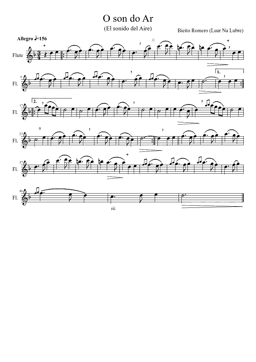 Partitura O Son Do Ar