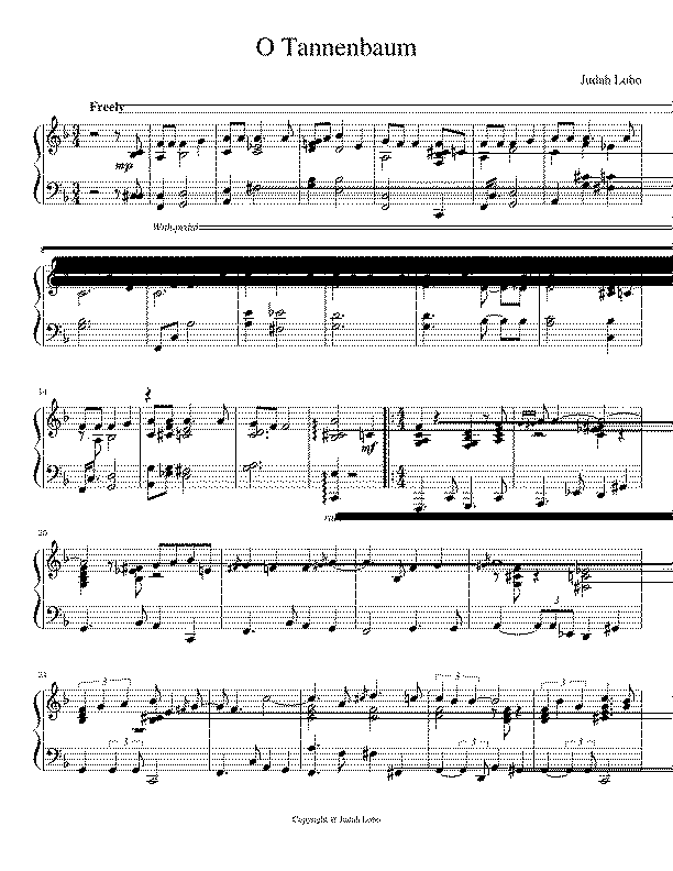 Partitura O Tannembaum
