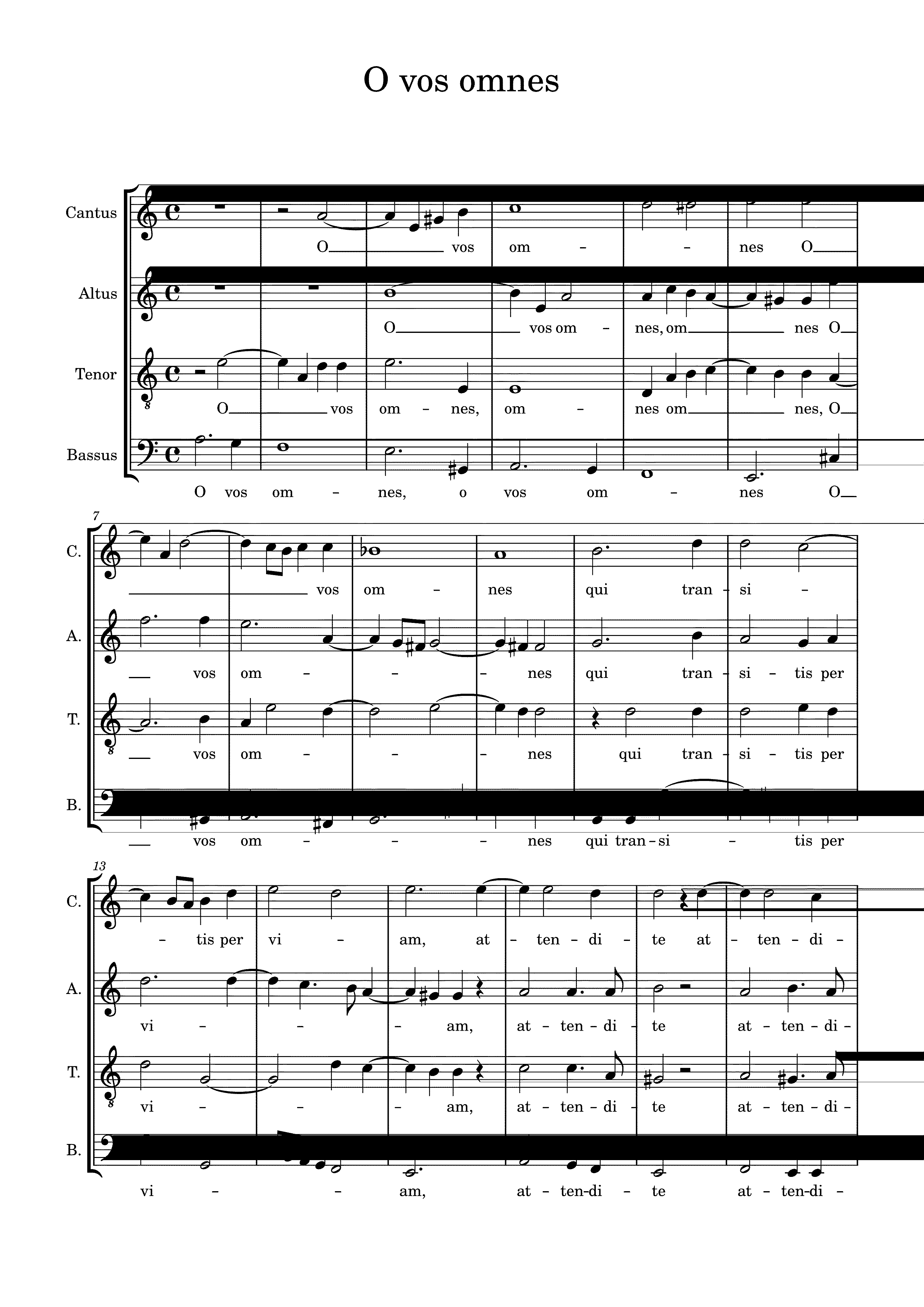 Partitura O Vos Omnes