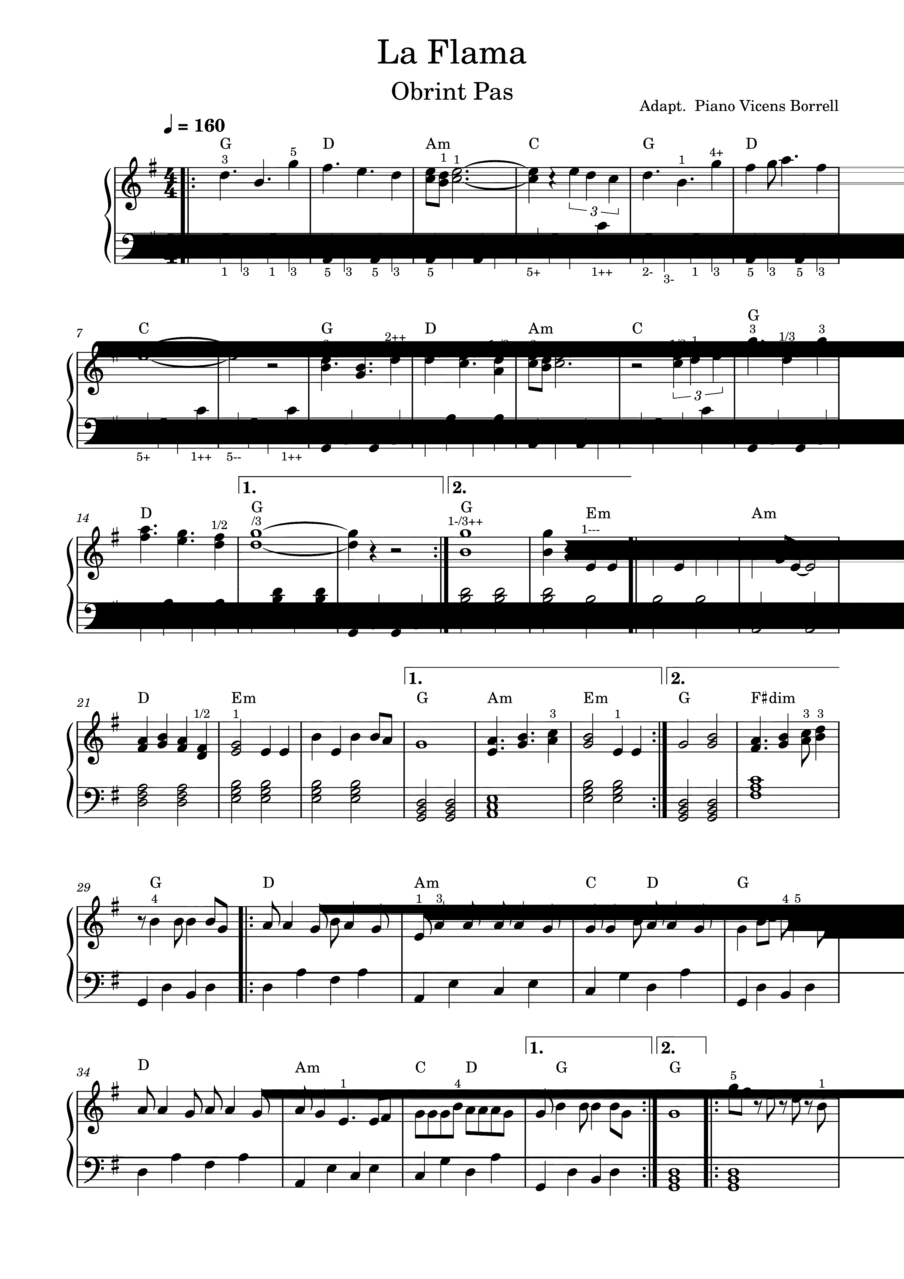 Partitura Obrint Pas
