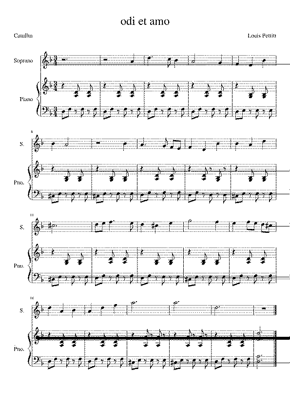 Partitura Odi Et Amo