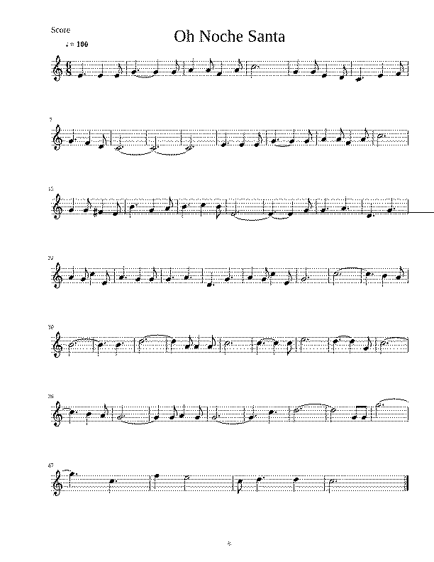 Partitura Oh Noche Santa