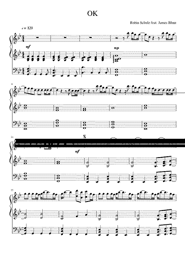 Partitura Ok Robin Schulz