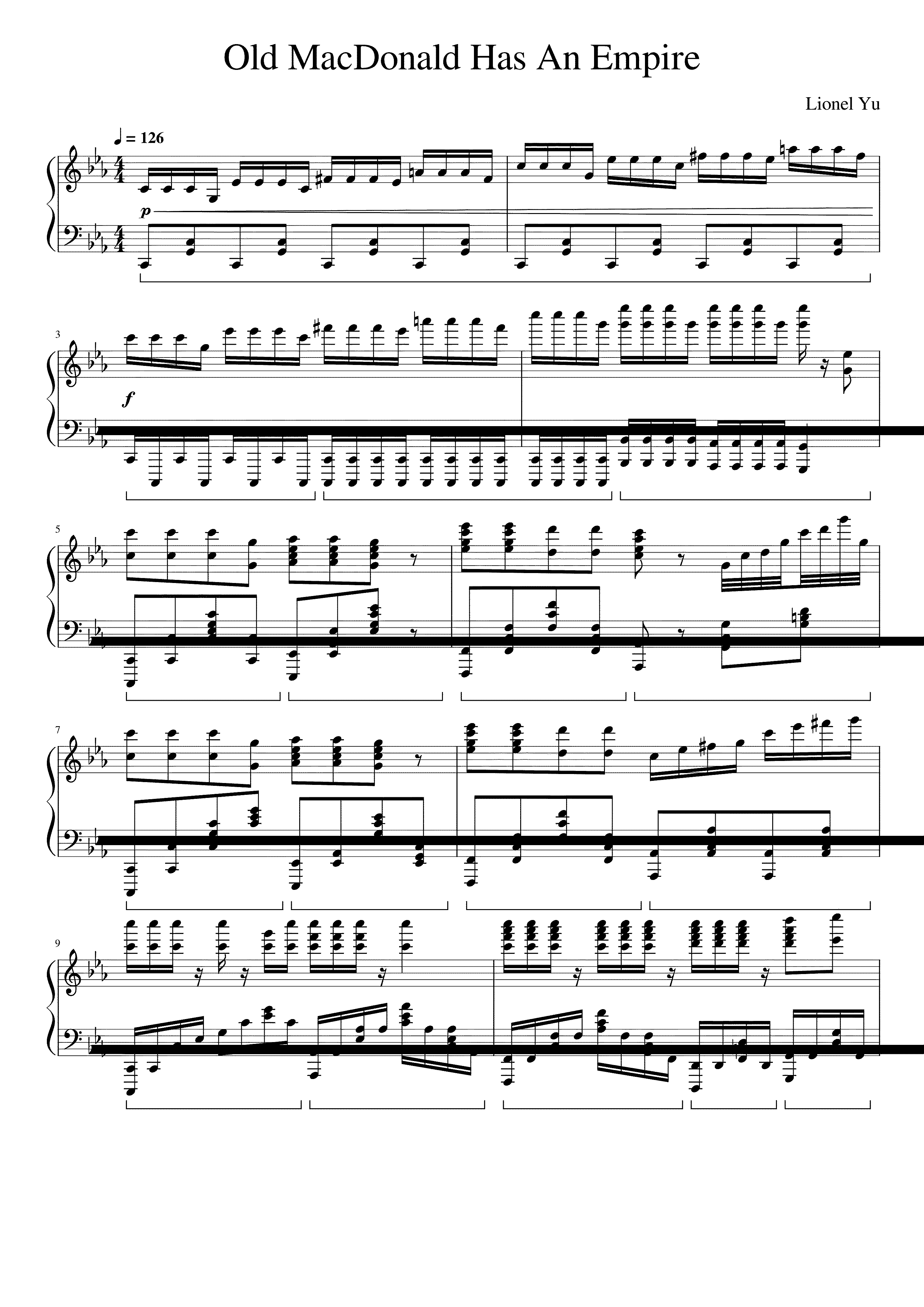 Partitura Old Macdonald