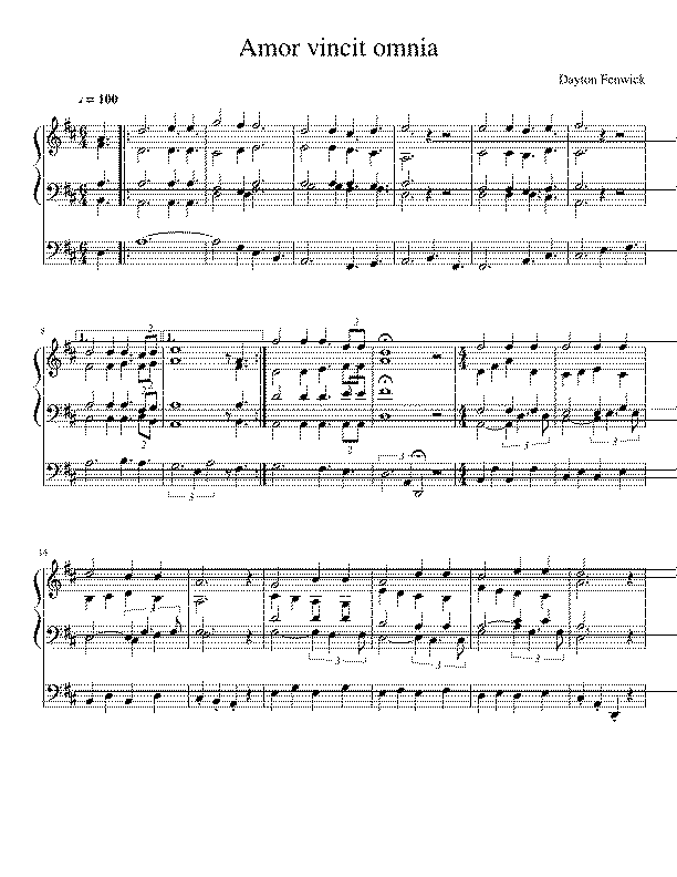 Partitura Omnia Vincit Amor