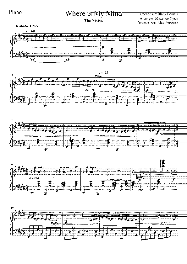 Partitura On My Mind