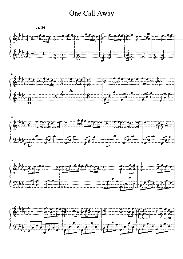 Partitura One Call Away