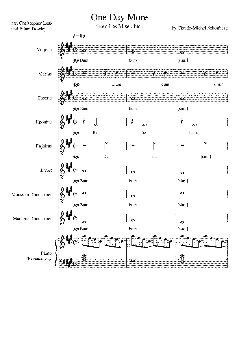 Partitura One Day More