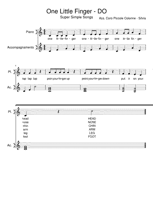 Partitura One Little Finger
