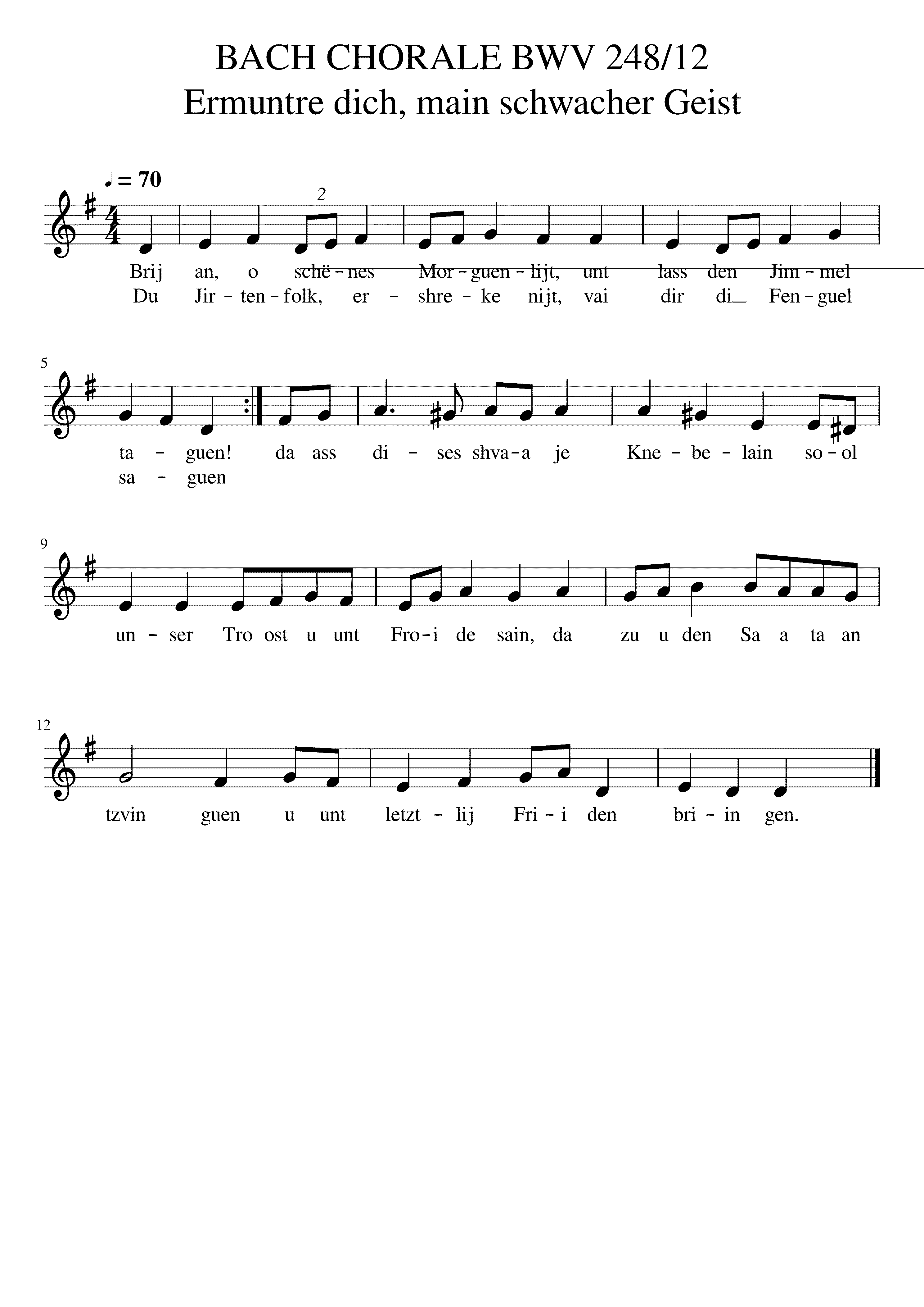 Partitura Oratorio de Navidad Bach