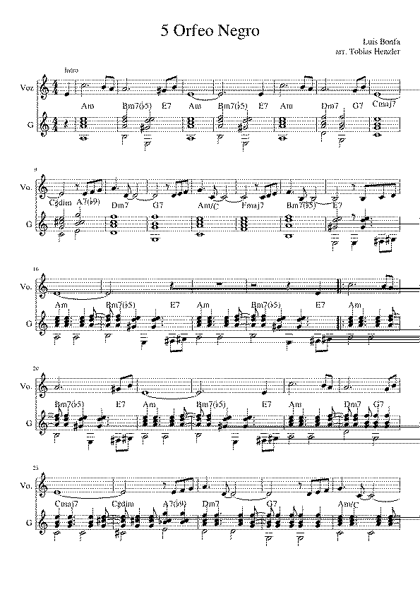 Partitura Orfeo Negro