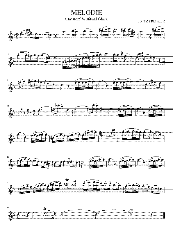 Partitura Orfeo y Euridice