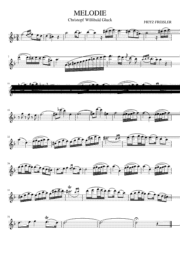 Partitura Orfeo y Euridice Gluck