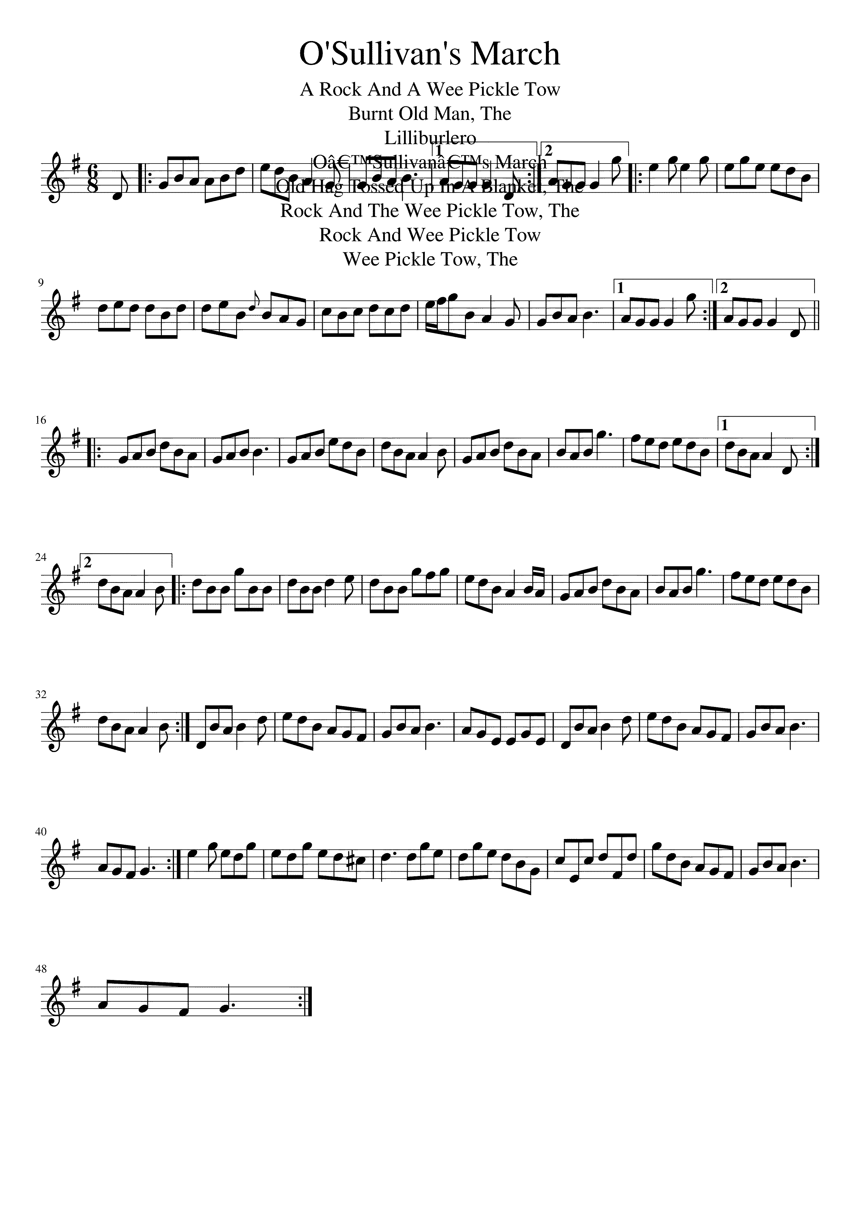 Partitura O'sullivan's March