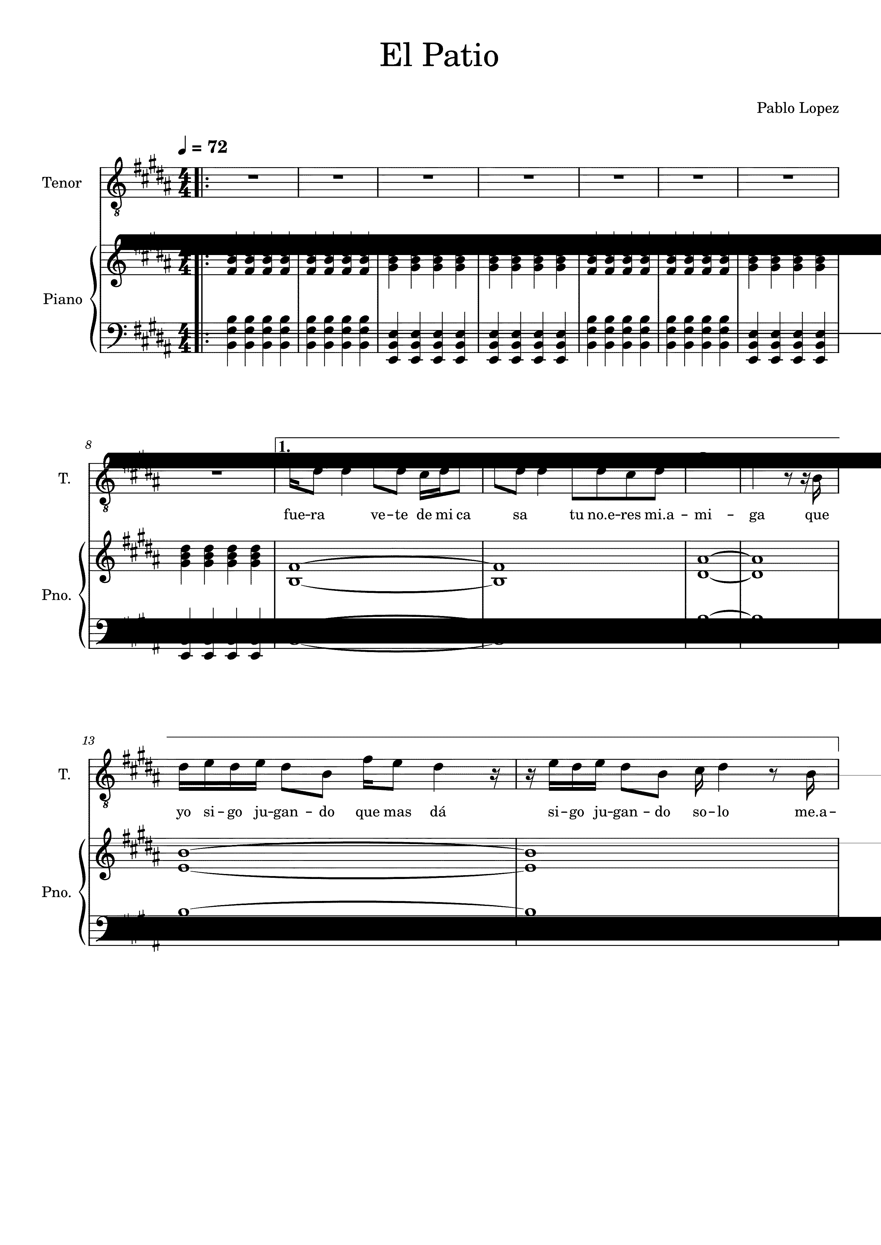 Partitura Pablo Lopez