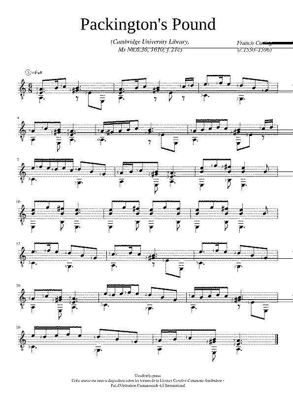 Partitura Packington's Pound