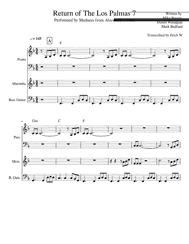 Partitura Palmas