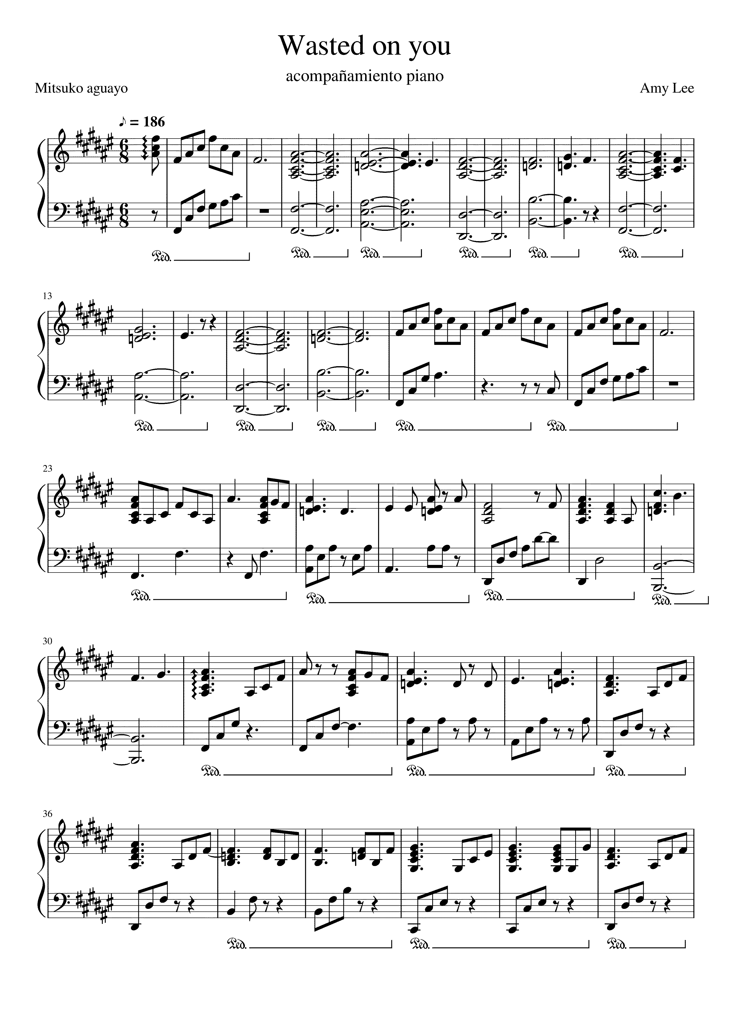Partitura Para Cantar
