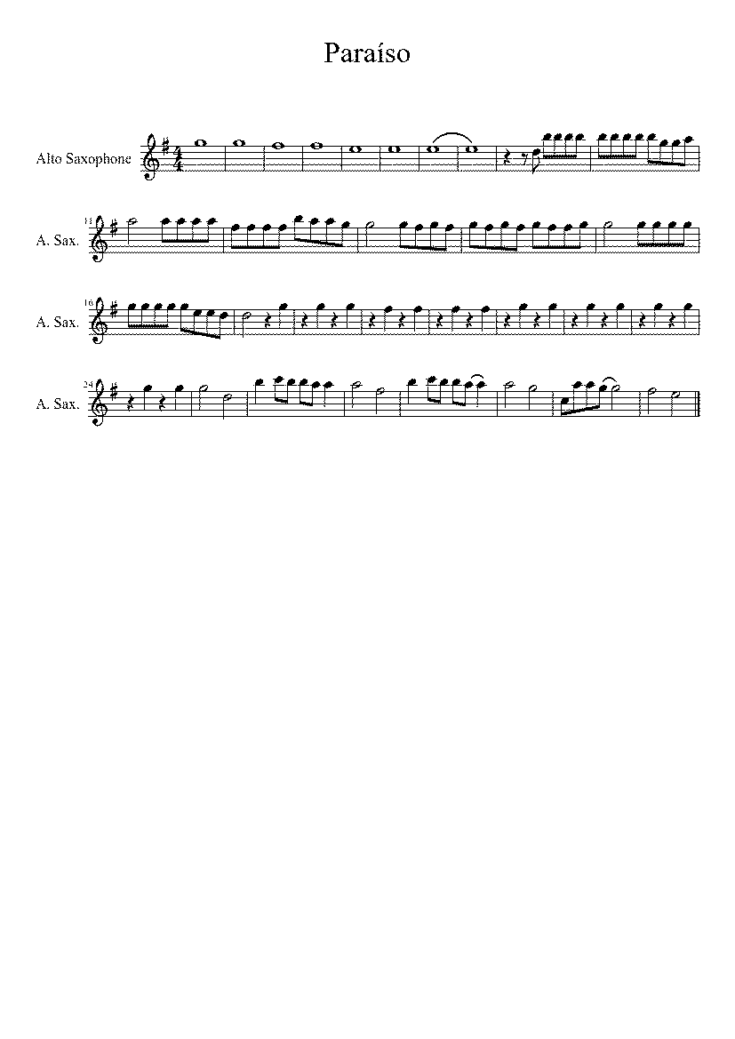 Partitura Paraiso Dvicio