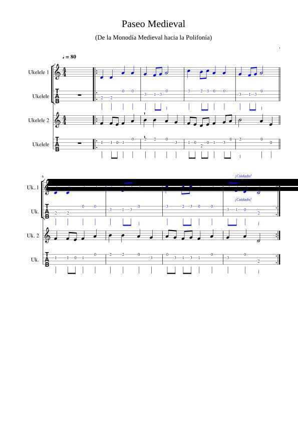 Partitura Paseo Medieval
